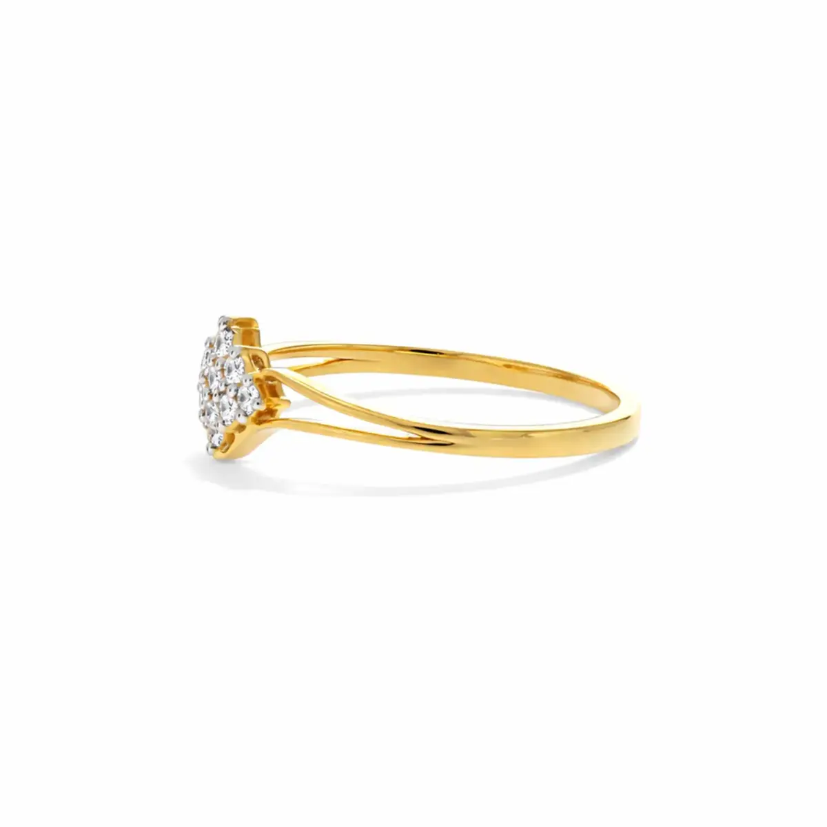0.08 CT NATURAL DIAMOND WOMENS RING 18K GOLD
